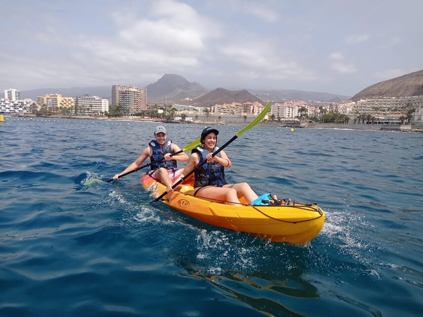 Los Cristianos: Kayak & Snorkel Tour with turtles and photos included - English-Plus Guide Team: How Support Shows Up on the Water