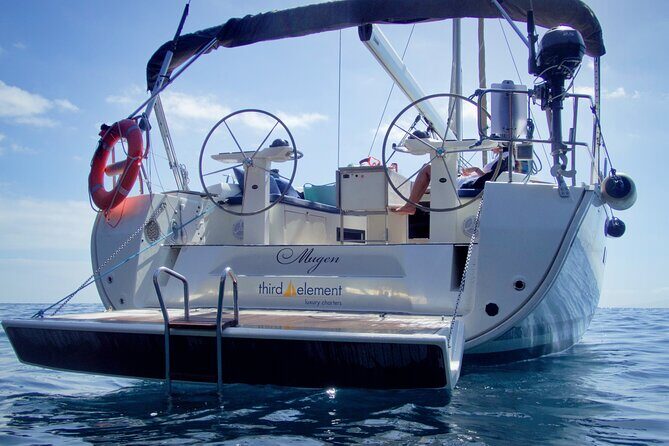 Los Gigantes Whale Watching Charter by Sail Boat - The snorkeling stop near the cliffs: fun, but pack smart