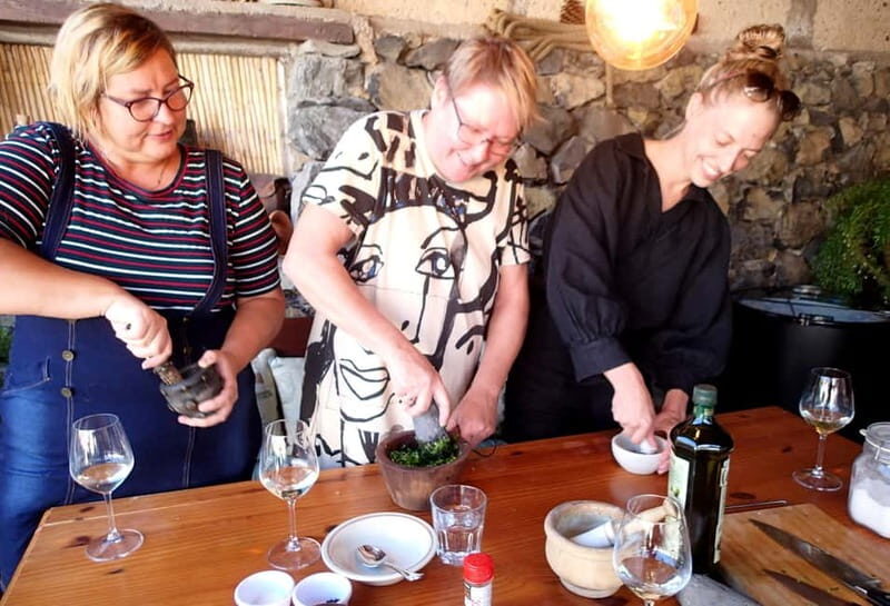 Mojo Workshop Cooking Class in Ancient Canarian Village - Cooking Red and Green Mojo With a Mortar and Pestle