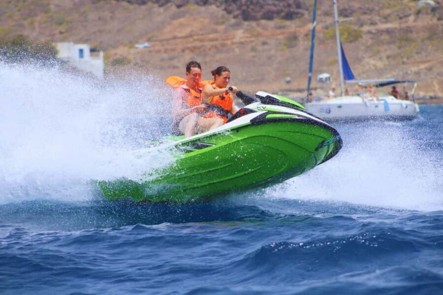 Puerto Colón: Kawasaki Jet Ski Tour Along Tenerife's Coast - Safety on the water: briefing first, then guided riding