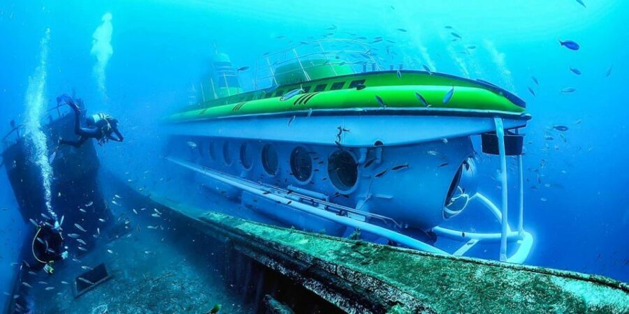 Puerto de la Cruz: Submarine Trip and Beach Stop in Tenerife - On board Sub Fun Cinco: windows, audio, and what to expect underwater