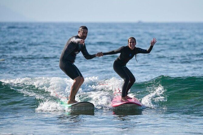 small group surf lesson in Playa de las Américas,Tenerife - The Lesson Flow: From Beach Basics to Real Surf Time