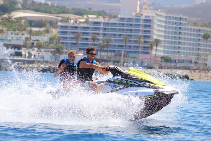 Tenerife: Ocean Pack Jet Ski and Yacht Whale Watching - The jet ski ride: 1 hour of guided Atlantic freedom