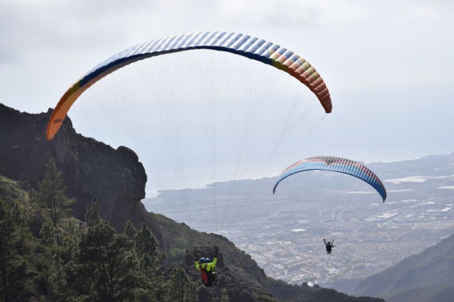 Tenerife: Paragliding Flight - Adeje Launch Views: Costa Adeje, La Gomera, and Teide National Park