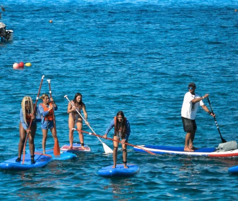 TENERIFE SUR: Paddleboarding tour and SNORKEL - The SUP route: hidden coves, crystal water, and the closest-beach decision