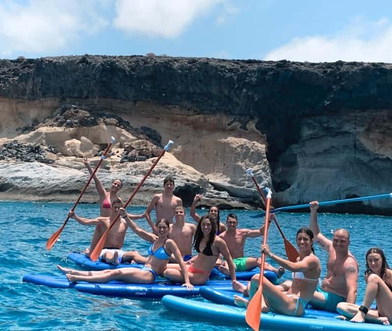 TENERIFE SUR: Paddleboarding tour and SNORKEL - Optional snorkel: when goggles show up and conditions cooperate